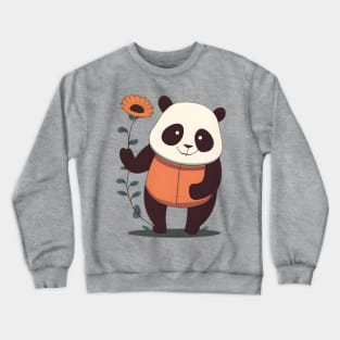 Panda Bear n Sunflower Crewneck Sweatshirt